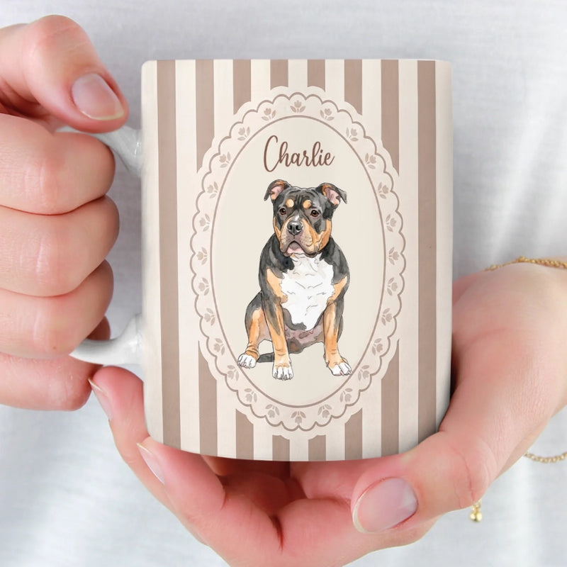 Custom Photo Accent Mug - Personalized Birthday Gifts For Dog Cat Lovers, Dog Dad And Mom, Cat Owners - My Best Friend Has Paws