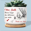 Custom Home Decor Ceramic Plant Pot - Personalized Graduation Gifts For Teachers - Thank You For Helping Us Grow