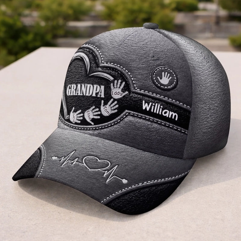 Custom Hat, All Over Print Classic Cap - Personalized Father's Day Birthday Gifts For Dad, Grandpa - Dad Makes Every Day Better
