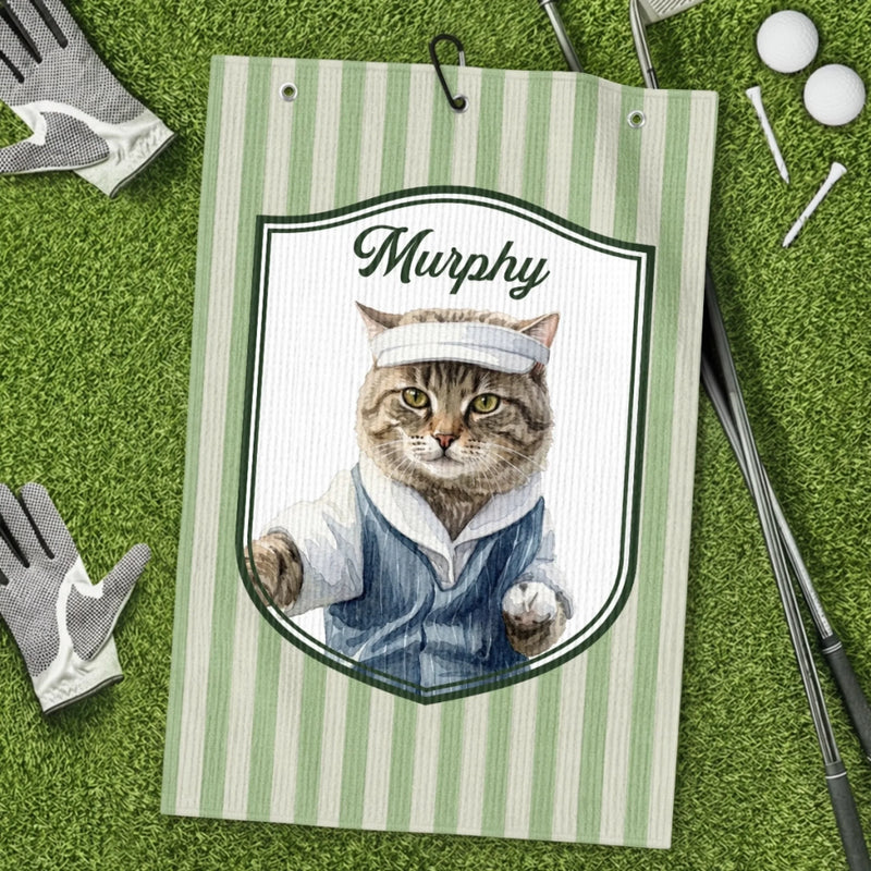 Custom Photo Golf Towel - Personalized Father's Day Birthday Golf Gifts For Dog Lovers, Dog Dad And Mom - Golf Mode Always On