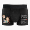Custom Boxer Briefs, Men's Boxers - Personalized Anniversary Wedding Gifts For Husband And Wife, Him And Her - His Daily Reminder