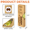 Custom Wooden Bottle Opener With Built-in Spirit Level - Personalized Father's Day Birthday Gifts For Dad, Grandpa - Level Up Your Spirits