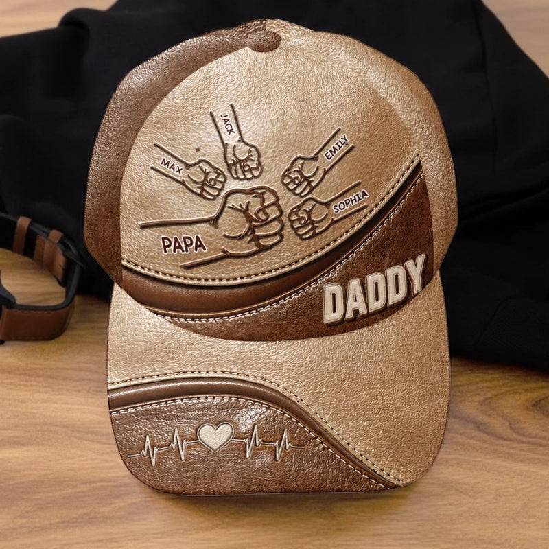 Custom Hat, All Over Print Classic Cap - Personalized Father's Day Birthday Gifts For Dad, Grandpa - Forever Proud To Call You Dad