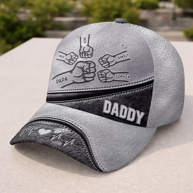 Custom Hat, All Over Print Classic Cap - Personalized Father's Day Birthday Gifts For Dad, Grandpa - Forever Proud To Call You Dad