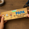 Custom Wooden Bottle Opener With Built-in Spirit Level - Personalized Father's Day Birthday Gifts For Dad, Grandpa - The Heart Of The Family