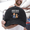 Custom Vintage Washed Denim Baseball Cap - Personalized Father's Day Gifts For Dog Lovers, Dog Dad And Mom - The Legend With The Treats