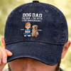 Custom Vintage Washed Denim Baseball Cap - Personalized Father's Day Gifts For Dog Lovers, Dog Dad And Mom - The Legend With The Treats