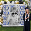 Custom Photo Backdrop - Personalized Graduation Gifts For Him, Her - She Grew, She Glowed, She Graduated