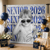 Custom Photo Backdrop - Personalized Graduation Gifts For Him, Her - She Grew, She Glowed, She Graduated