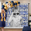 Custom Photo Backdrop - Personalized Graduation Gifts For Him, Her - She Grew, She Glowed, She Graduated