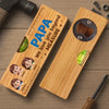 Custom Wooden Bottle Opener With Built-in Spirit Level - Personalized Father's Day Birthday Gifts For Dad, Grandpa - Dad Always Leads The Way