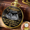Custom Photo Pocket Watch - Personalized Father's Day, Baby Shower, Gender Reveal Gifts For New Dads, Grandpas - Love At First Ultrasound
