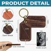 Custom Photo Wooden Keychain - Personalized Father's Day, Baby Shower, Gender Reveal Gifts For New Dads, Grandpas - Tiny Heartbeat, Endless Love
