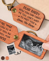 Custom Photo Wooden Keychain - Personalized Father's Day, Baby Shower, Gender Reveal Gifts For New Dads, Grandpas - Tiny Heartbeat, Endless Love