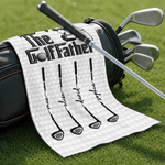 Custom Golf Towel - Personalized Father's Day Birthday Golf Gifts For Dad, Grandpa - One More Round Please