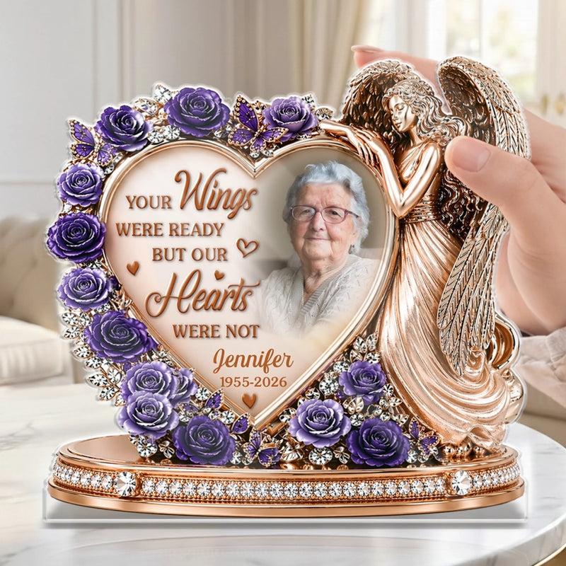Custom Photo Acrylic Plaque - Personalized  Memorial Sympathy Gifts For Loss Of Mom, Dad - Forever Loved, Never Forgotten