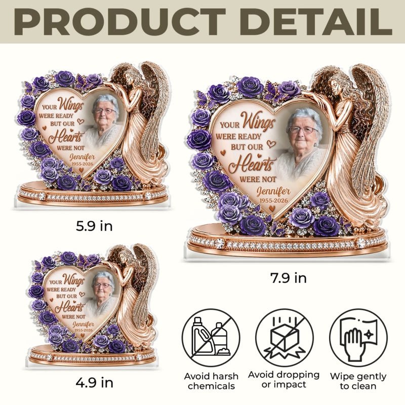 Custom Photo Acrylic Plaque - Personalized  Memorial Sympathy Gifts For Loss Of Mom, Dad - Forever Loved, Never Forgotten