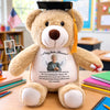 Custom Photo Graduation Plush Bear - Personalized Graduation, Memorial Sympathy Gifts For Loss Of Mom, Dad - A Milestone Shared With Heaven