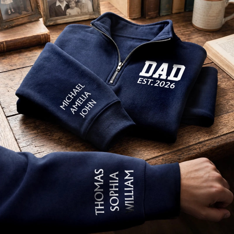 Custom Unisex Quarter Zip Sweatshirt - Personalized Father's Day Birthday Gifts For Dad, Grandpa - Loved Beyond Measure Called Dad