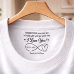 Custom Inside Neck Print T-Shirt - Personalized Anniversary Wedding Gifts For Husband And Wife, Him And Her - Love You To Infinity And Beyond