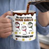Custom 3D Inflated Effect Printed Mug - Personalized Father's Day Birthday Gifts For Dad - Cheers To The Best Dad