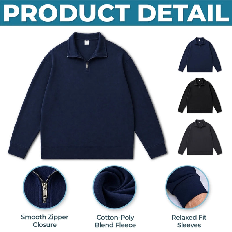 Custom Unisex Quarter Zip Sweatshirt - Personalized Father's Day Birthday Gifts For Dad, Grandpa - Loved By Little Legends