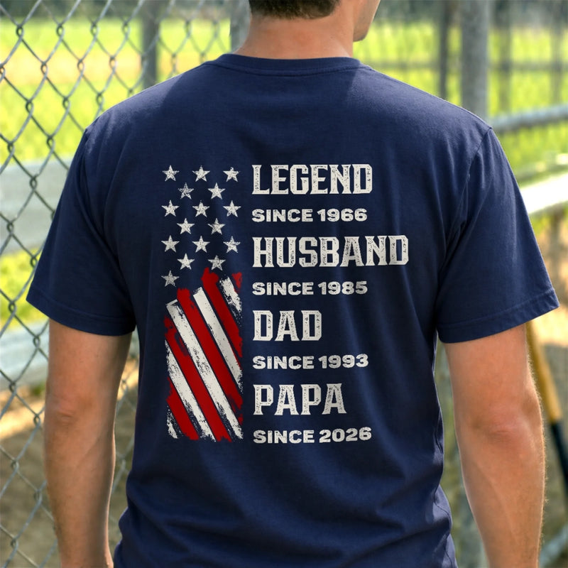 Custom Unisex T-shirt - Personalized Father's Day Birthday Gifts For Dad, Grandpa - Strong, Kind And Always There