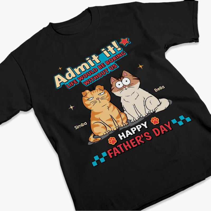 Custom Unisex T-shirt, Premium T-shirt, Hoodie - Personalized Father's Day Gifts For Cat Lovers, Cat Mom And Dad - Cat Hair, Don’t Care