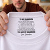 Custom Inside Neck Print T-Shirt - Personalized Birthday Gifts For Son, Grandson - My Son, My Greatest Blessing