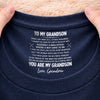 Custom Inside Neck Print T-Shirt - Personalized Birthday Gifts For Son, Grandson - My Son, My Greatest Blessing