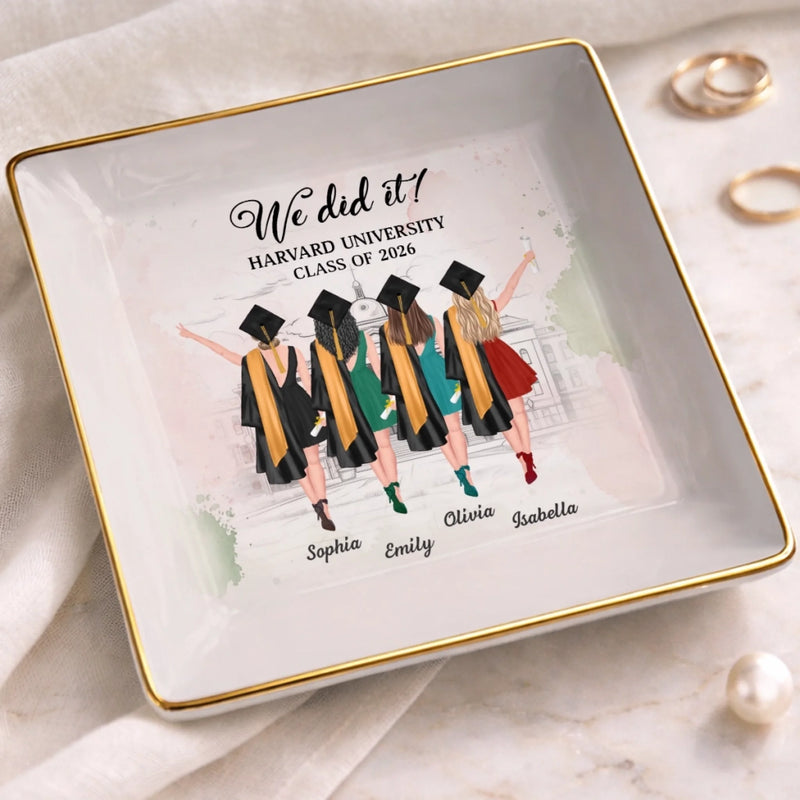 Custom Full-Print Jewelry Dish - Personalized Graduation Gifts For Women, Besties, Sisters, BFF - She Is Truly Glowing