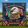 Custom Backdrop - Personalized America 250th Anniversary Gifts For Mom, Dad, Brother, Sister, Kids - Let The Celebration Fly High