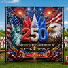 Custom Backdrop - Personalized America 250th Anniversary Gifts For Mom, Dad, Brother, Sister, Kids - Make History Part Of The Party