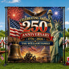 Custom Backdrop - Personalized America 250th Anniversary Gifts For Mom, Dad, Brother, Sister, Kids -  Red, White, Blue And Legendary