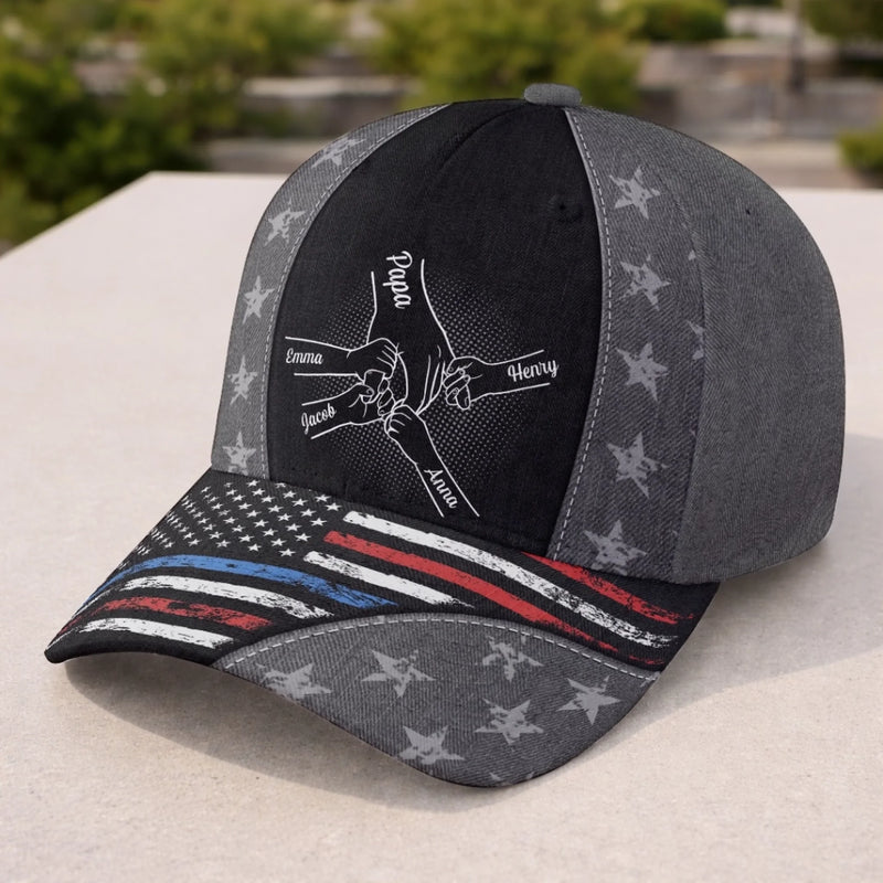 Custom Hat, All Over Print Classic Cap - Personalized Father's Day Gifts For Dad, Grandpa - Proud Hero, Prouder Dad