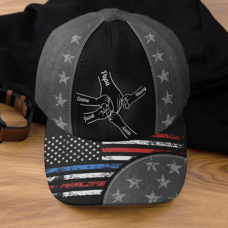 Custom Hat, All Over Print Classic Cap - Personalized Father's Day Gifts For Dad, Grandpa - Proud Hero, Prouder Dad