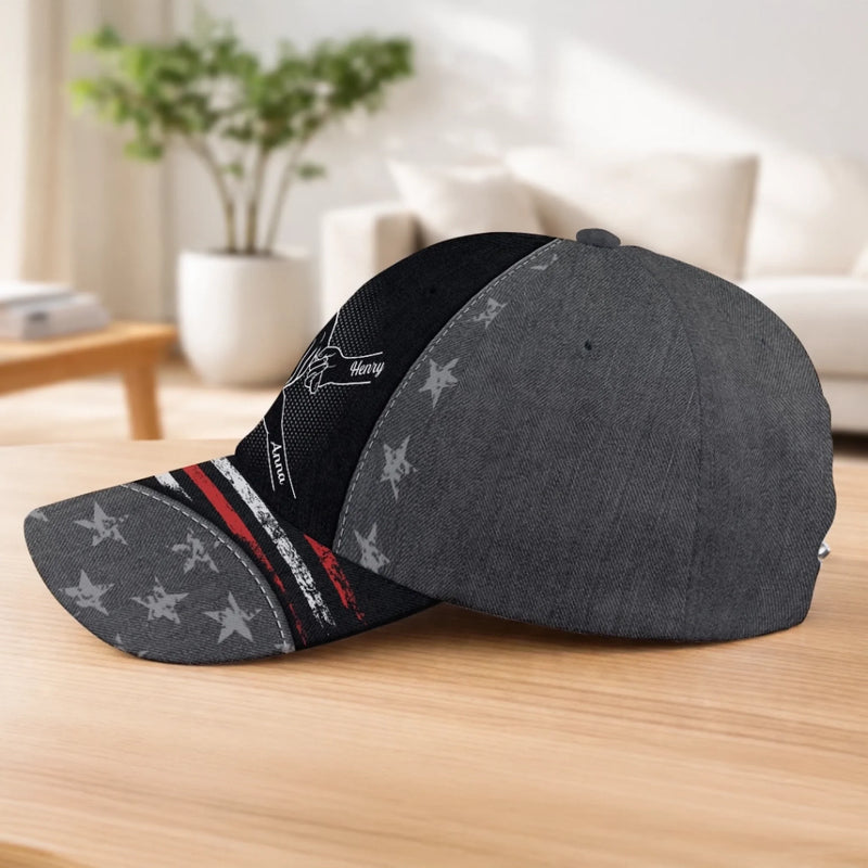Custom Hat, All Over Print Classic Cap - Personalized Father's Day Gifts For Dad, Grandpa - Proud Hero, Prouder Dad