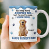 Custom 3D Inflated Effect Printed Mug - Personalized Father's Day Gifts For Dog Cat Lovers, Dog Dad And Mom, Cat Owners - Living The Dog Dad Dream