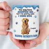 Custom 3D Inflated Effect Printed Mug - Personalized Father's Day Gifts For Dog Cat Lovers, Dog Dad And Mom, Cat Owners - Living The Dog Dad Dream