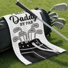 Custom Golf Towel - Personalized Father's Day Birthday Golf Gifts For Dad, Grandpa - Good Vibes And Fairways