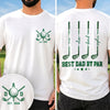 Custom Birthday Golf Unisex T-shirt - Personalized Father's Day Birthday Golf Gifts For Dad, Grandpa, Golf Lovers, Sports Fans, Sports Lovers - Best Dad By Par