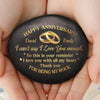 Custom Printed Rock - Personalized Anniversary Wedding Gifts For Husband And Wife, Him And Her - Our Love Blossoms Through Time