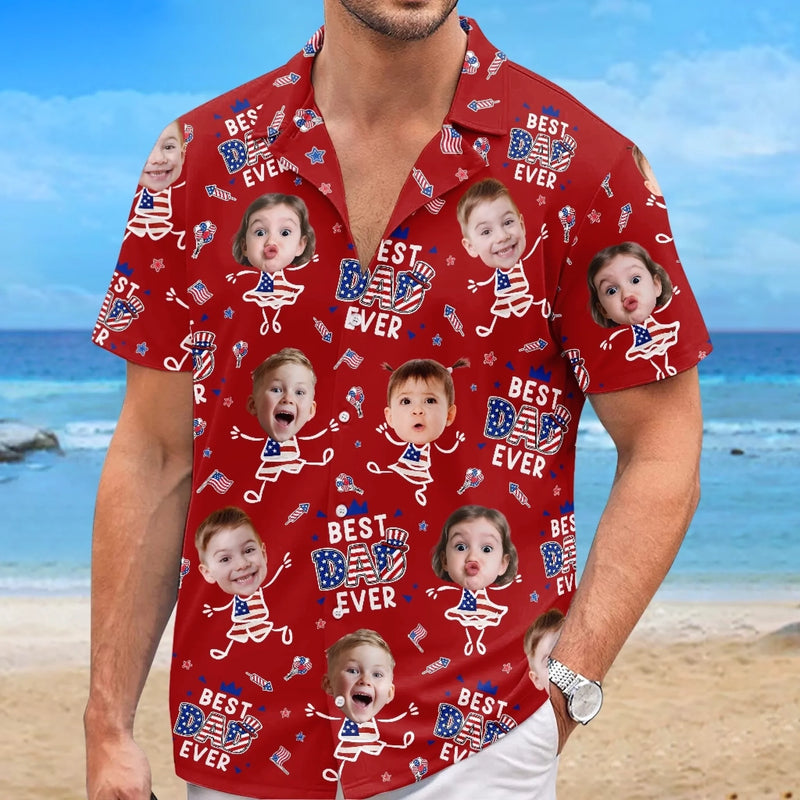 Custom Photo Unisex Tropical Hawaiian Aloha Shirt - Personalized Father's Day Gifts For Dad, Grandpa - Peak Dad Energy