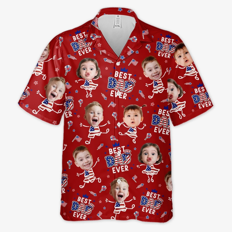 Custom Photo Unisex Tropical Hawaiian Aloha Shirt - Personalized Father's Day Gifts For Dad, Grandpa - Peak Dad Energy