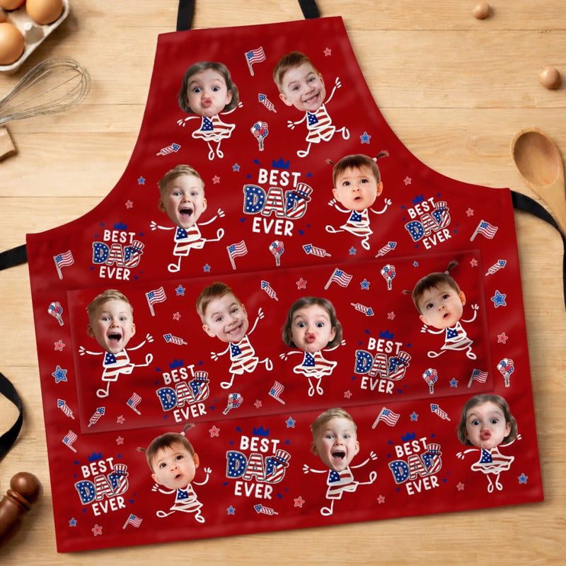 Custom Photo Apron With Pocket - Personalized Father's Day Gifts For Dad, Grandpa - Backyard Legend Status