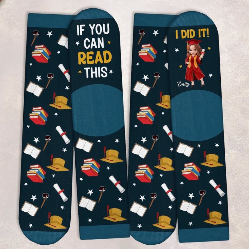 Custom Crew Socks - Personalized Graduation Gifts For Him, Her - Too Cool For School