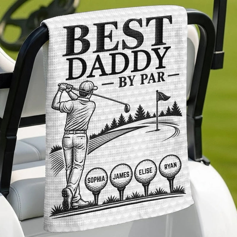 Custom Golf Towel - Personalized Father's Day Birthday Golf Gifts For Dad, Grandpa - The Real Golf Champ