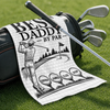 Custom Golf Towel - Personalized Father's Day Birthday Golf Gifts For Dad, Grandpa - The Real Golf Champ