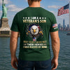 Custom Back Printed Shirt - Personalized 4th Of July Gifts For Son - Raised By A Hero