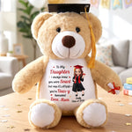 Custom Graduation Plush Bear - Personalized Graduation Gifts For Daughter, Son - Diploma Day Cutie